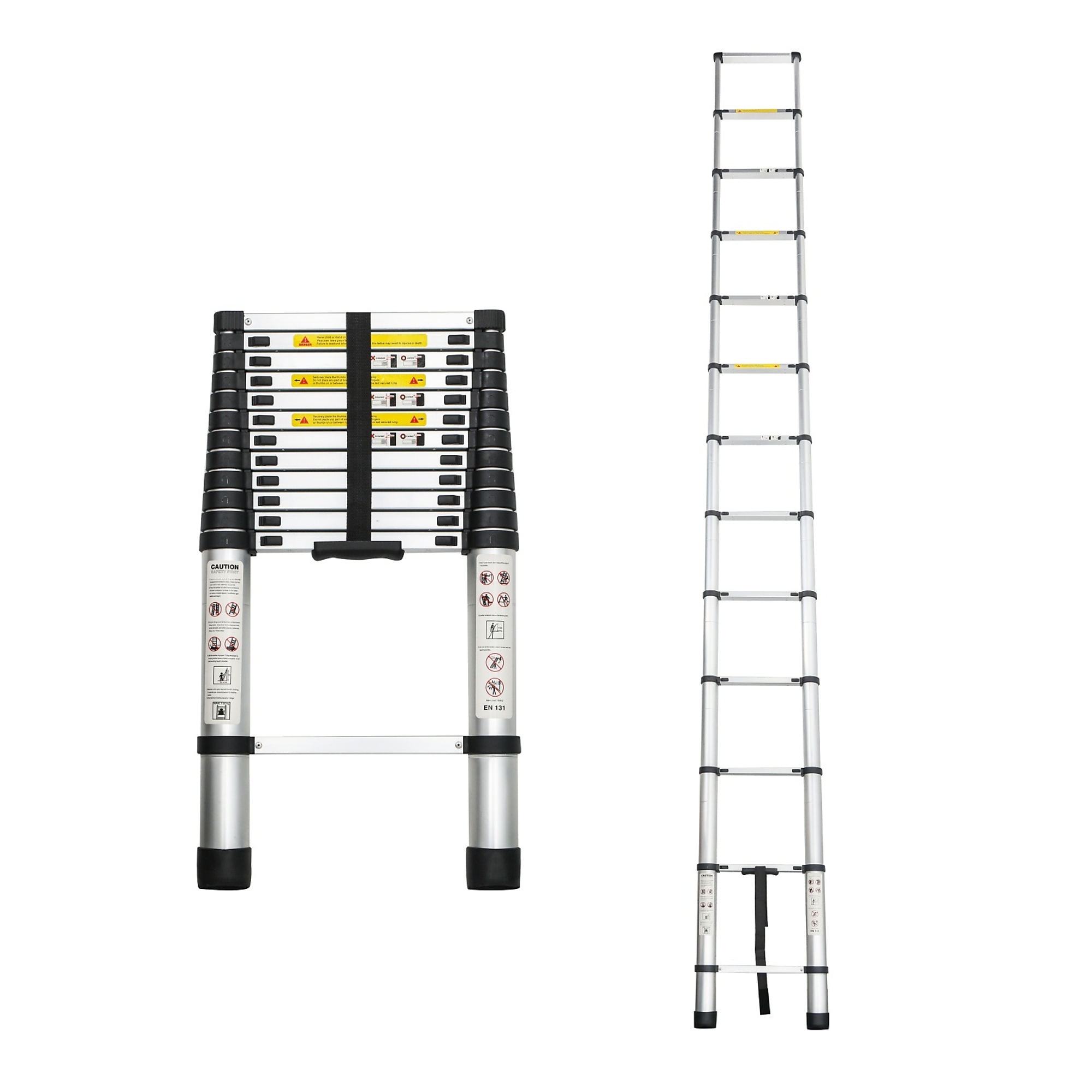 BlackTeck Aluminum Portable Extension Ladder — 16.5ft., 300-Lb. Capacity, Type IA Duty Rating, Non-Slip Treads, Model# N2-255612